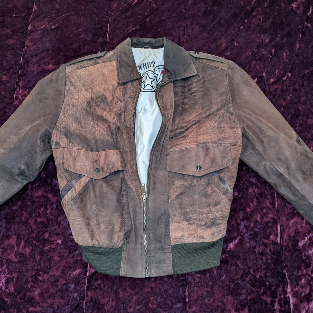 Whipp Leather Bomber Jacket